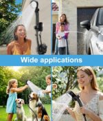 WADEO Tragbare Campingdusche mit 6000mAh Akku, Pumpe, Duschkopf & Schlauch – für Camping, Reisen, Garten & Autowaschen