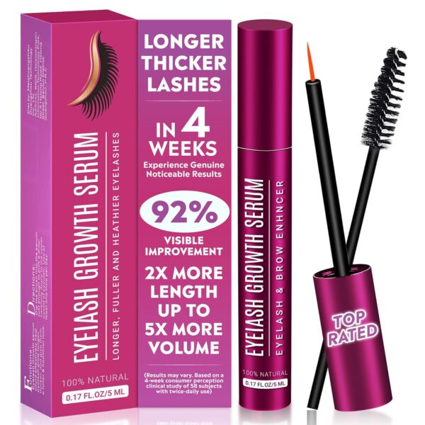 Wimpern- & Augenbrauenserum – Natürlich, ohne Hormone, für stärkere & längere Wimpern (5 ml)