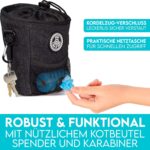 HUND IST KÖNIG® Leckerlibeutel für Hundetraining – Robuster, kompakter Futterbeutel mit Kotbeutelspender & Trainings-Ebook