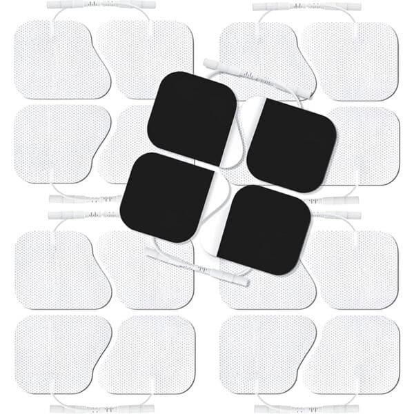 AUVON TENS Elektroden Pads, 20 Stück, 50x50mm, Latexfrei, Verbesserte Haftung, Für Elektrotherapie