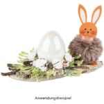 Ideen mit Herz Deko-Eier – Keramik, Perlmutt-Glanz, 4er-Set (Creme, Taupe, Mint, Rosé, 8 cm)