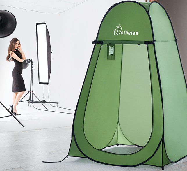 WolfWise Pop-Up Dusch- & Umkleidezelt – Tragbar, geräumig & privat für Camping, Strand & Outdoor