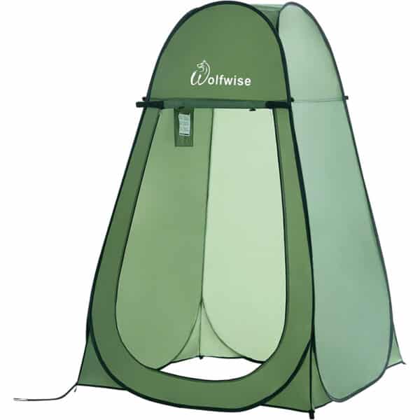 WolfWise Pop-Up Dusch- & Umkleidezelt – Tragbar, geräumig & privat für Camping, Strand & Outdoor
