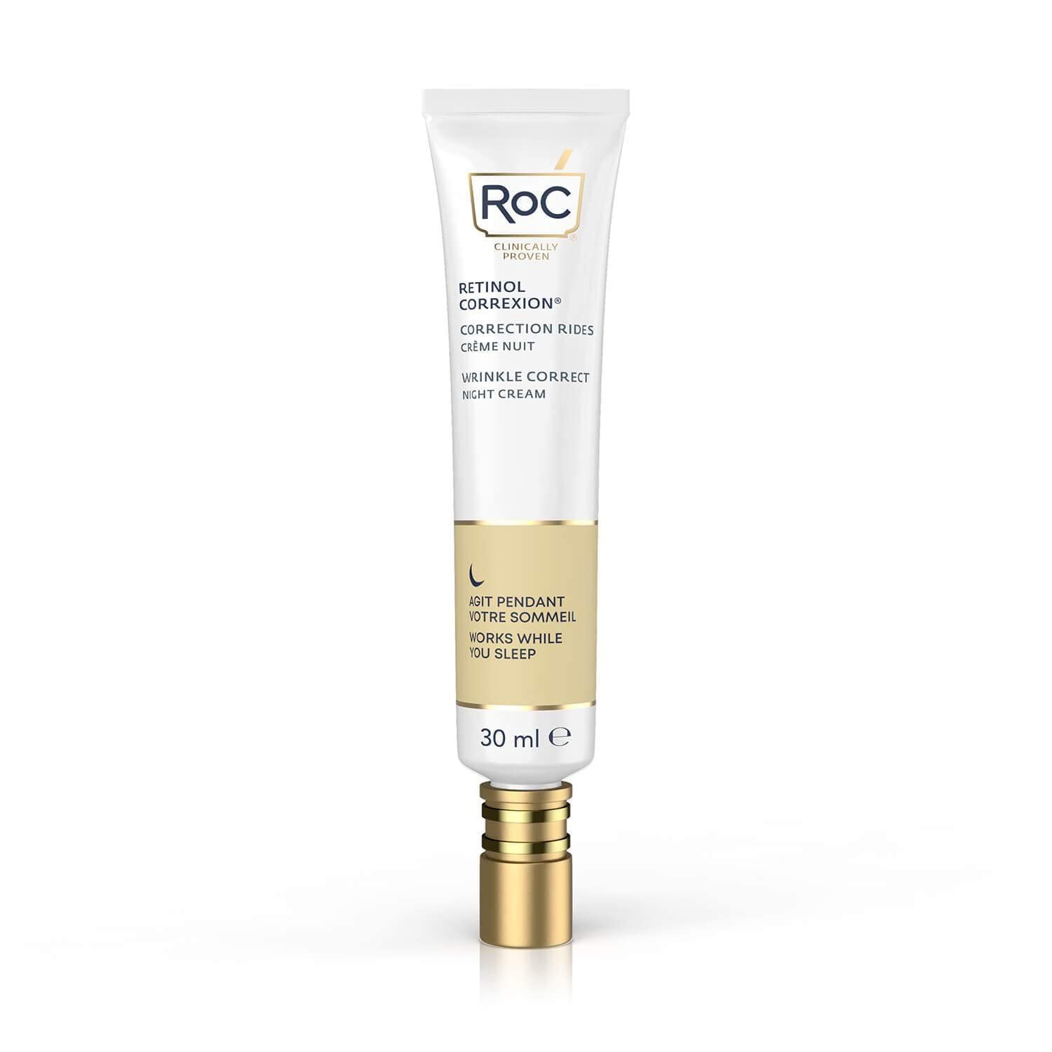 5182ujjEjvL._SL1500_.jpg RoC RetinolCorrexion Nachtcreme – Anti-Falten & Anti-Aging mit Retinol & Mineral-Komplex – 30 ml