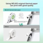 Nelko Bluetooth Etikettendrucker P21 – Tragbares Labelgerät für iOS & Android, selbstklebend, kabellos, mini