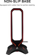 THE G-LAB K-Stand RADON – RGB Headset-Ständer mit USB-Hub & rutschfester Basis für PC/PS4/Xbox
