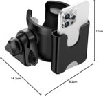 Guiseapue Universal Getränkehalter für Kinderwagen & Fahrrad – 2-in-1 Becher- & Handyhalter, Geschenkidee für Mamas