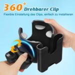 Guiseapue Universal Getränkehalter für Kinderwagen & Fahrrad – 2-in-1 Becher- & Handyhalter, Geschenkidee für Mamas
