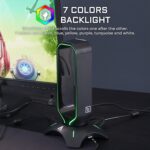 THE G-LAB K-Stand RADON – RGB Headset-Ständer mit USB-Hub & rutschfester Basis für PC/PS4/Xbox
