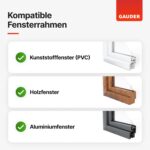 GAUDER Fliegengitter – Insektenschutz ohne Bohren für Fenster – Bild 3