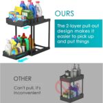 StowBin Organizer Set für Küche & Badezimmer, 2er Pack Unter-Regale mit Haken