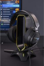 THE G-LAB K-Stand RADON – RGB Headset-Ständer mit USB-Hub & rutschfester Basis für PC/PS4/Xbox