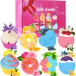 Badebomben Geschenkset – 8 Natürliche Duftkugeln für Frauen & Kinder