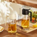 TrendPlain 2-in-1 Ölsprüher & Spender – 470 ml Flasche für Öl, Salat & Grill