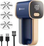 WiredLux Elektrischer Fusselrasierer – Wiederaufladbar mit LED & 3 Stufen, 6-Klingen, USB