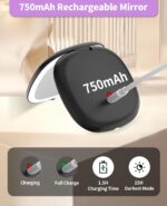 wobsion LED Reisespiegel 1x/10x – Dimmbar, USB, zweiseitig, 750mAh