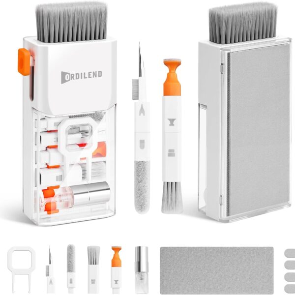 Ordilend Reinigungsset – 7-in-1 Cleaner für Tastatur, Display & Kamera – Mit Spray & Patent