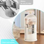 Make Up Kosmetik Organizer, 360 drehbarer Make-up-Pinselhalter, Organizer, transparent, staubdicht