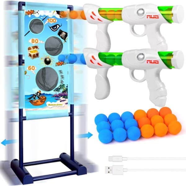 DX DAXIN Schiessspiel-Set mit beweglichem Ziel & 2 Pistolen – ab 5 Jahren