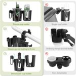 3-in-1 Getränke- & Handyhalter für Kinderwagen & Co.