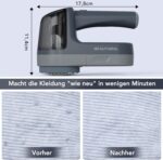BEAUTURAL Elektrischer Fusselrasierer – USB-C, 2 Stufen, 2000 mAh Akku für alle Stoffe