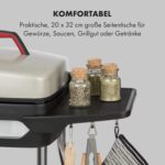 Klarstein Gatsby Elektrogrill – 2000W Tisch- & Standgrill mit Haube, Antihaftplatte & Seitentischen – Bild 3