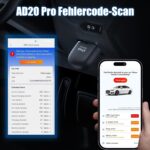 XTOOL AD20 Pro OBD2 Diagnosegerät – Auto Scanner mit DTC-Definition, Öl-Reset, 11 Sprachen, Spannungserkennung, lebenslange Updates, iOS & Android