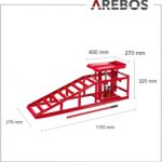 Arebos 2x Hydraulik-Auffahrrampe – Höhenverstellbar, 2 t, 245 mm Breite, mit Sicherheitsventil