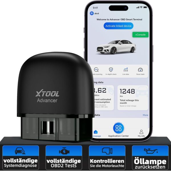 XTOOL AD20 Pro OBD2 Diagnosegerät – Auto Scanner mit DTC-Definition, Öl-Reset, 11 Sprachen, Spannungserkennung, lebenslange Updates, iOS & Android