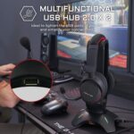 THE G-LAB K-Stand RADON – RGB Headset-Ständer mit USB-Hub & rutschfester Basis für PC/PS4/Xbox