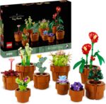 LEGO Icons Mini Pflanzen 10329 – 9 Baubare Blumen im Terrakotta-Topf, Botanical Collection Deko-Set für Erwachsene