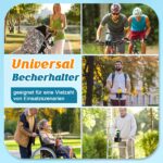Guiseapue Universal Getränkehalter für Kinderwagen & Fahrrad – 2-in-1 Becher- & Handyhalter, Geschenkidee für Mamas