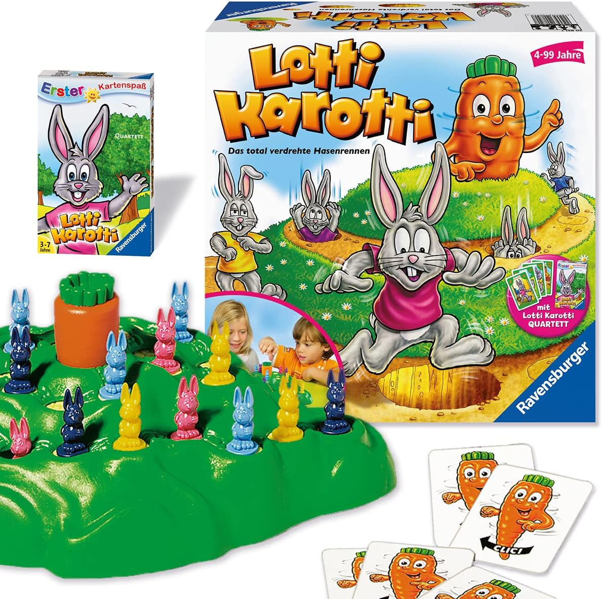 Ravensburger Lotti Karotti – Kinderspiel ab 4 Jahren für 2–4 Spieler