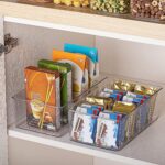 Vtopmart Kühlschrank Organizer Set, 2-4 Fächer, BPA-frei, stapelbar für Teebeutel, Snacks & Gewürze