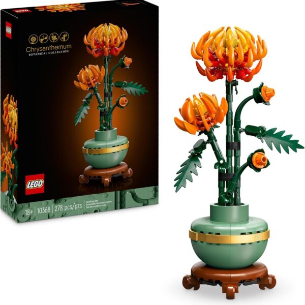 LEGO Chrysantheme 10368 – Kreatives Blumen-Bauset für Erwachsene & Dekoidee