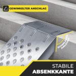 MASKO® Auffahrrampen 2er-Set – Verzinkter Stahl, rutschfest, 400 kg Tragkraft – für Motorrad, Quad & Anhänger