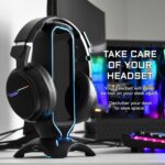 THE G-LAB K-Stand RADON – RGB Headset-Ständer mit USB-Hub & rutschfester Basis für PC/PS4/Xbox