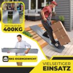 MASKO® Auffahrrampen 2er-Set – Verzinkter Stahl, rutschfest, 400 kg Tragkraft – für Motorrad, Quad & Anhänger