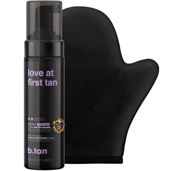 b.tan Selbstbräuner-Set für Gesicht & Körper – inkl. Handschuh