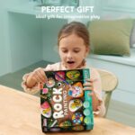 JOYIN Steine Bemalen Set für Kinder – 10 Steine & 18 Farben, inkl. Sticker & Glitzer – Kreatives Geschenk ab 6 Jahren