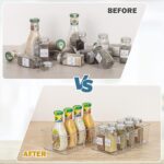 Vtopmart Kühlschrank Organizer Set, 2-4 Fächer, BPA-frei, stapelbar für Teebeutel, Snacks & Gewürze