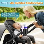 Guiseapue Universal Getränkehalter für Kinderwagen & Fahrrad – 2-in-1 Becher- & Handyhalter, Geschenkidee für Mamas