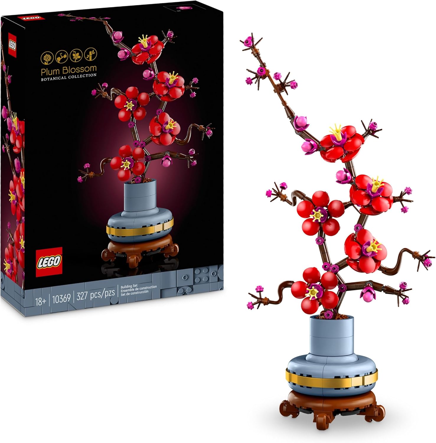 81qYo7rLkgL._AC_SL1500_.jpg LEGO Pflaumenblüte 10369 – Kreatives Deko-Bauset für Erwachsene