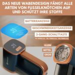 WiredLux Elektrischer Fusselrasierer – Wiederaufladbar mit LED & 3 Stufen, 6-Klingen, USB