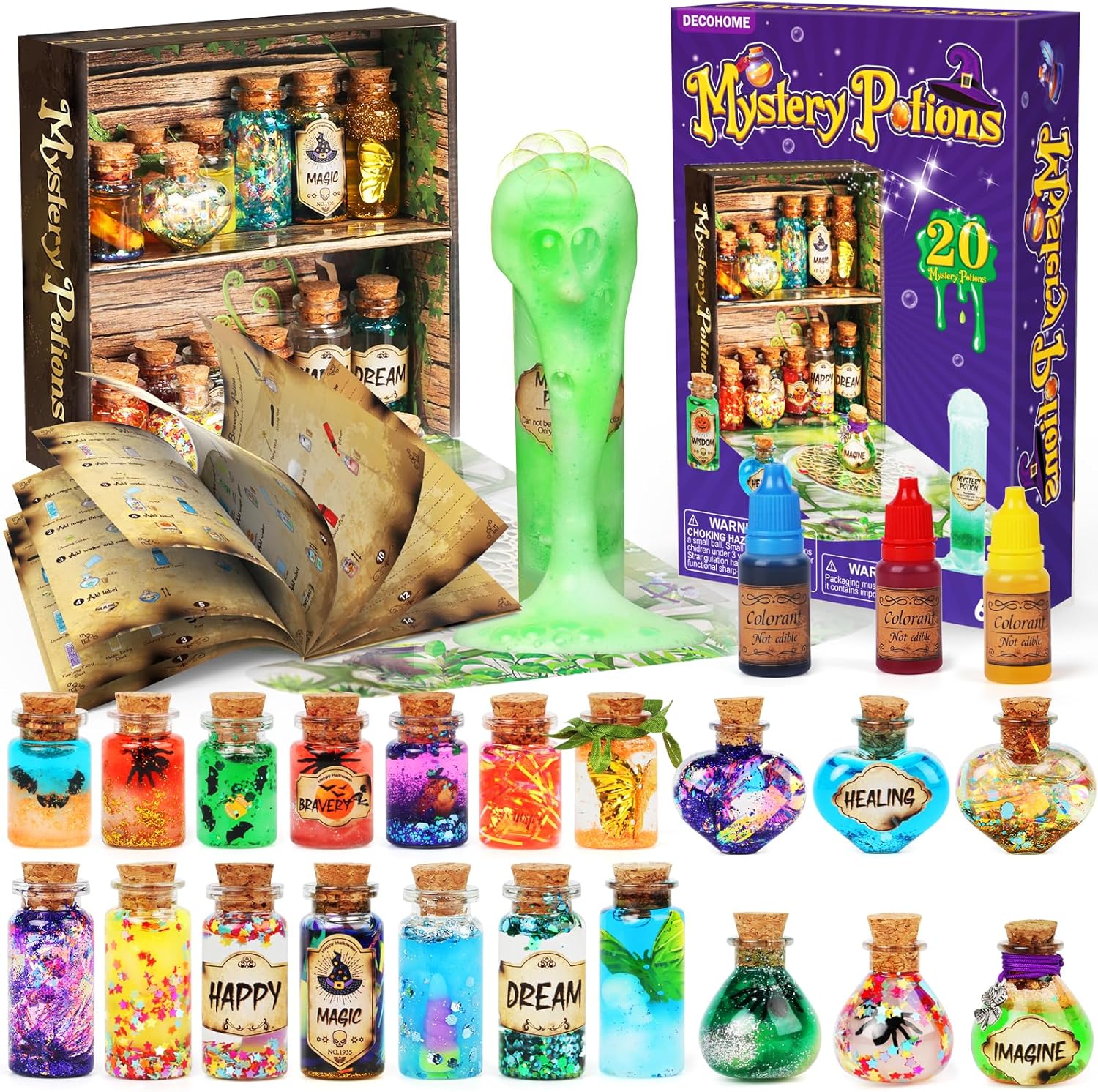 DECOHOME Zaubertrank-Kit – Magisches DIY-Geschenk für Kinder ab 6 Jahren