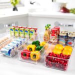 Kühlschrank Organizer 8er Set – BPA-freie Aufbewahrungsboxen mit Griffen, klar & vielseitig