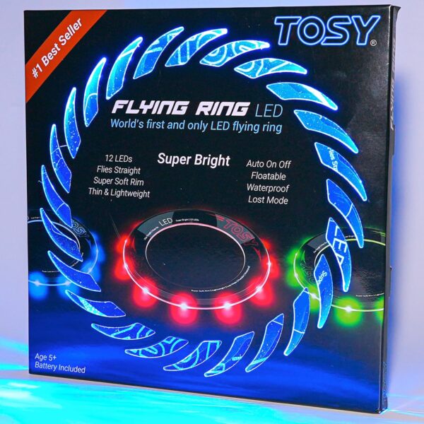 TOSY Leuchtender Flugring – 12 LEDs, leicht, sicher & wasserdicht