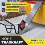 MASKO® Auffahrrampen 2er-Set – Verzinkter Stahl, rutschfest, 400 kg Tragkraft – für Motorrad, Quad & Anhänger