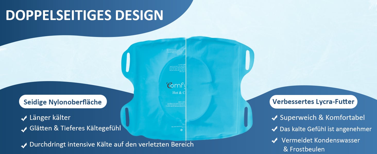 Comfytemp Kühl- & Wärmepad mit Klett – Grosses Gelpack für Knie, Schulter & mehr
