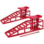 Arebos 2x Hydraulik-Auffahrrampe – Höhenverstellbar, 2 t, 245 mm Breite, mit Sicherheitsventil